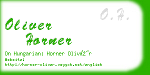 oliver horner business card